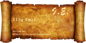 Illy Emil névjegykártya
