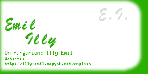 emil illy business card